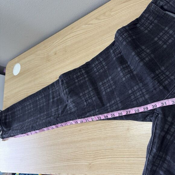 Levis Plaid Jeans Mens 34x30 Black Gray Denim 510 Deathcap Skinny Skater Punk - Picture 6 of 8